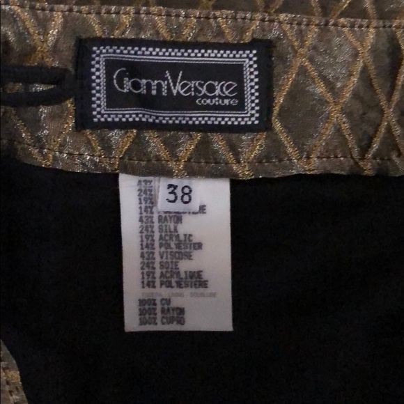 Versace Gianni Couture Metallic Quilted Skirt 0493 - Picture 8 of 8